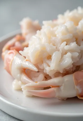 กุ้งทะเลสดตัวใหญ่วางบนเขียงไม้พร้อมเลมอนและกระเทียม