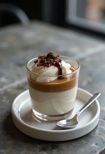 พานาคอตต้าซอสมอคค่า/กาแฟพร้อมเสิร์ฟ