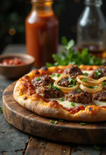 Pizza Kenyan Nyama Choma พร้อมเสิร์ฟ
