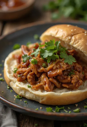 Pulled Duck เนื้อเป็ดฉีกราดซอสบาร์บีคิว
