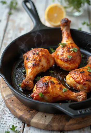น่องไก่ย่างรสจัดจ้านเสิร์ฟพร้อมผักสด