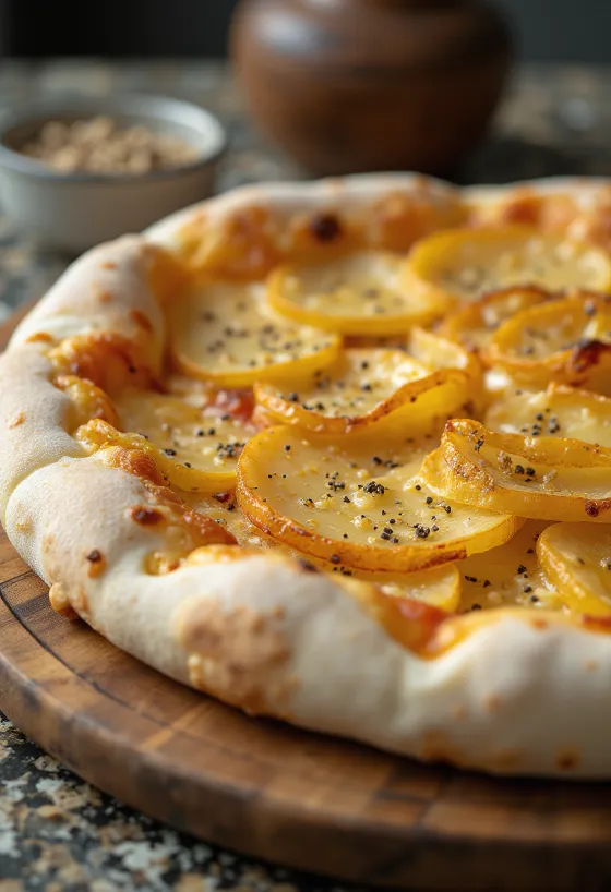 Pizza al Patate พร้อมมันฝรั่งและชีส
