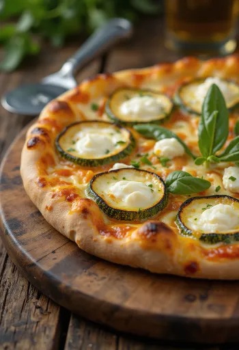 Pizza ai Fiori di Zucca พร้อมดอกซูกินีและริคอตต้าชีส