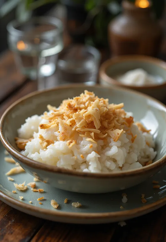 ข้าวหุงกะทิจัดเสิร์ฟ