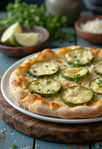 Pizza al Zucchini พร้อมซูกินีและชีส