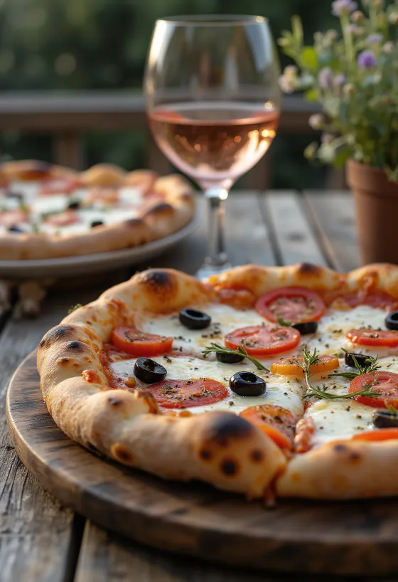 Pizza Provençale มะเขือเทศ มะกอกดำ และเครื่องเทศโปรวองซ์