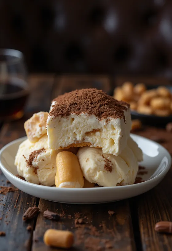 เสิร์ฟไอศกรีมทีรามิสุ