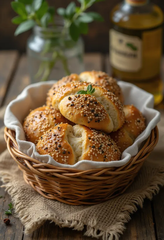 ขนมปังธัญพืช Kornspitz รูปทรงเรียวแหลมโรยเมล็ดพืช