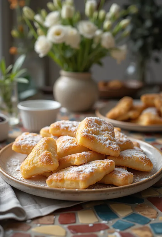 เสิร์ฟขนม Ziegeöhrli ของสวิส