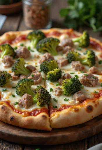 Pizza Friarielli e Salsiccia – พิซซ่าไส้กรอกและบรอกโคลีสไตล์นาโปลีพร้อมเสิร์ฟ