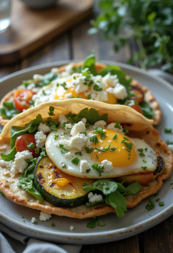 แรปผักสไตล์เมดิเตอร์เรเนียนกับเฟต้าชีส