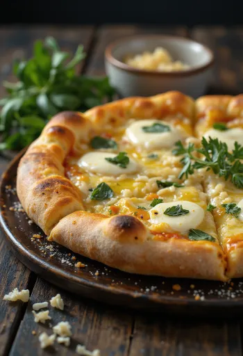 Pizza all’Aglio กับกระเทียมและชีส