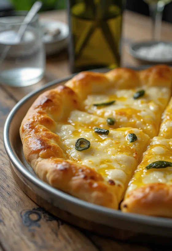 Pizza all’Olio กับน้ำมันมะกอกบริสุทธิ์พิเศษและสมุนไพร
