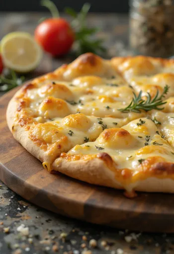 Pizza Bianca con Parmigiano กับพาร์มิชาโนและมอสซาเรลล่า