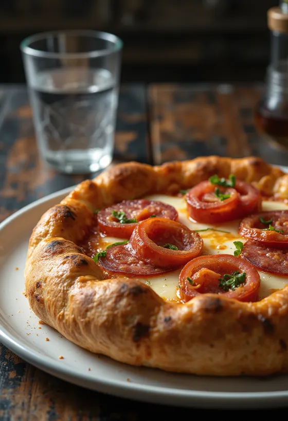 Pizza Diavola ขอบชีสหน้าซาลามี่รสเผ็ด