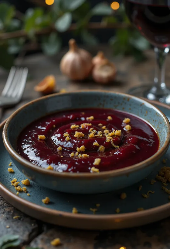 ซอสไวน์แดงไลม์ปาปริก้ารมควันพร้อมเสิร์ฟ