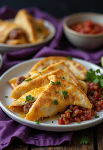 ฮอทดอกเคซาดิย่าพร้อมเสิร์ฟ