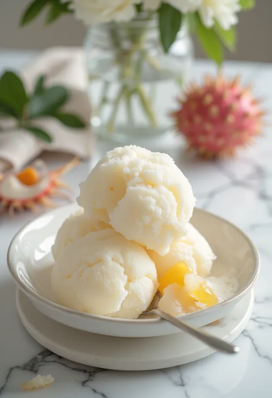ซอร์เบต์เงาะ ของหวานทำเองแสนสดชื่น