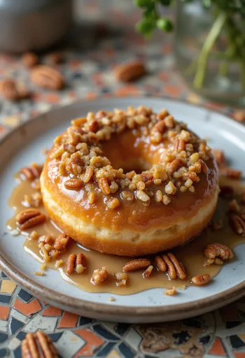Praline Doughnut สดใหม่พร้อมเสิร์ฟ