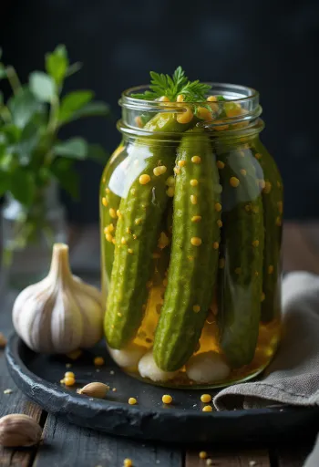 แตงกวาดองน้ำส้มสายชูในขวดโหล