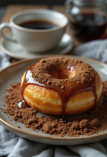โดนัทรสกาแฟราดน้ำตาลเคลือบกาแฟ