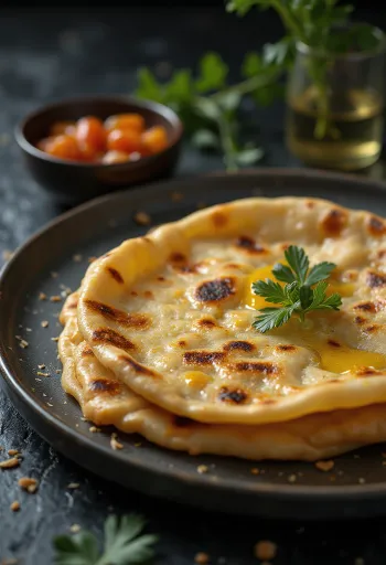 Paratha อินเดียยัดไส้อบสดใหม่