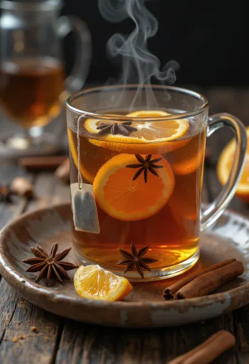 ไซเดอร์ชัยเครื่องเทศในแก้ว