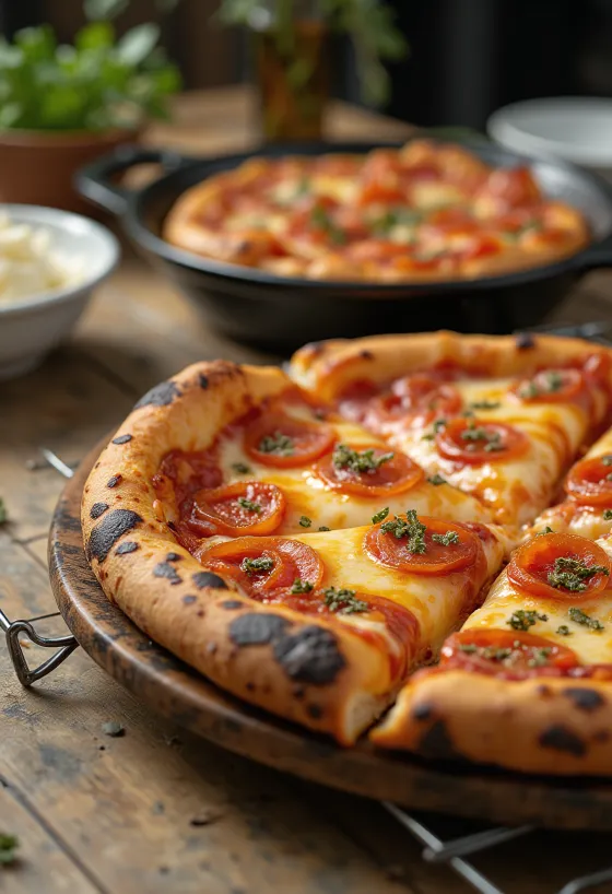 Detroit Style Pizza ทรงสี่เหลี่ยม แป้งหนากรอบ