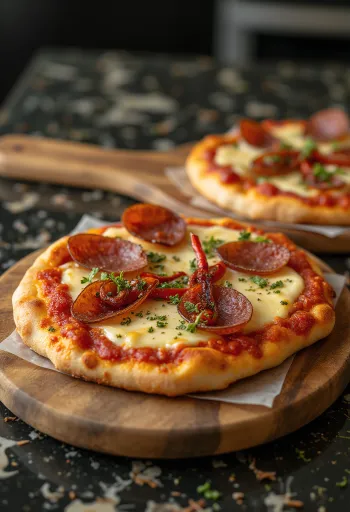 Diavola pizza หน้ากอร์กอนโซล่าและพริก
