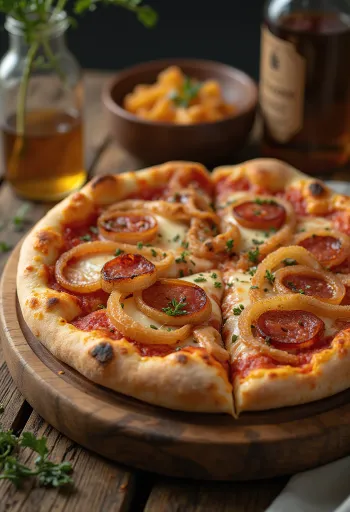 Diavola pizza หัวหอมและพริก