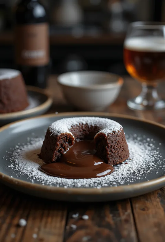 เค้กช็อกโกแลตฟองดองไส้ไหลเยิ้ม