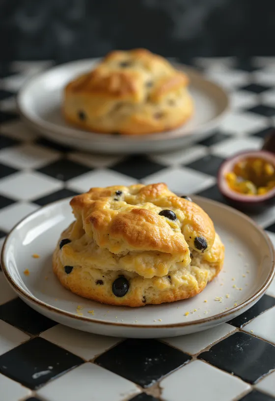 สโคนเสาวรสวางเรียงกัน
