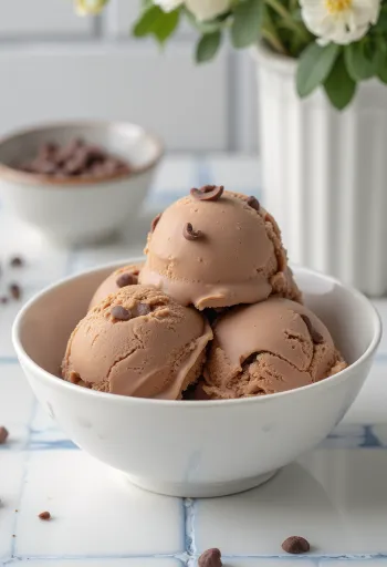 ไอศกรีมช็อกโกแลตนมพร้อมเสิร์ฟ