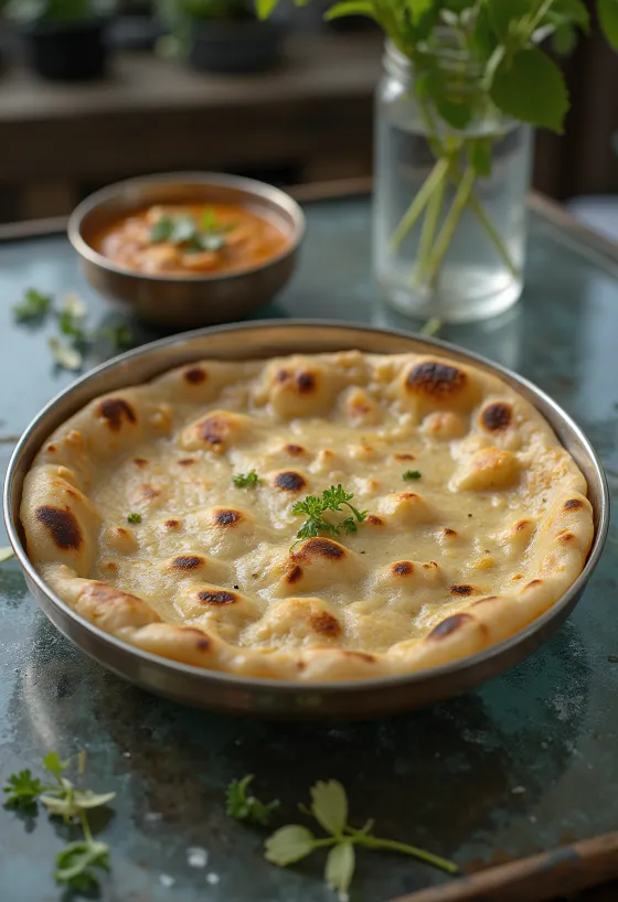Bhakri แผ่นแป้งอินเดียแบบแข็ง อบสดใหม่