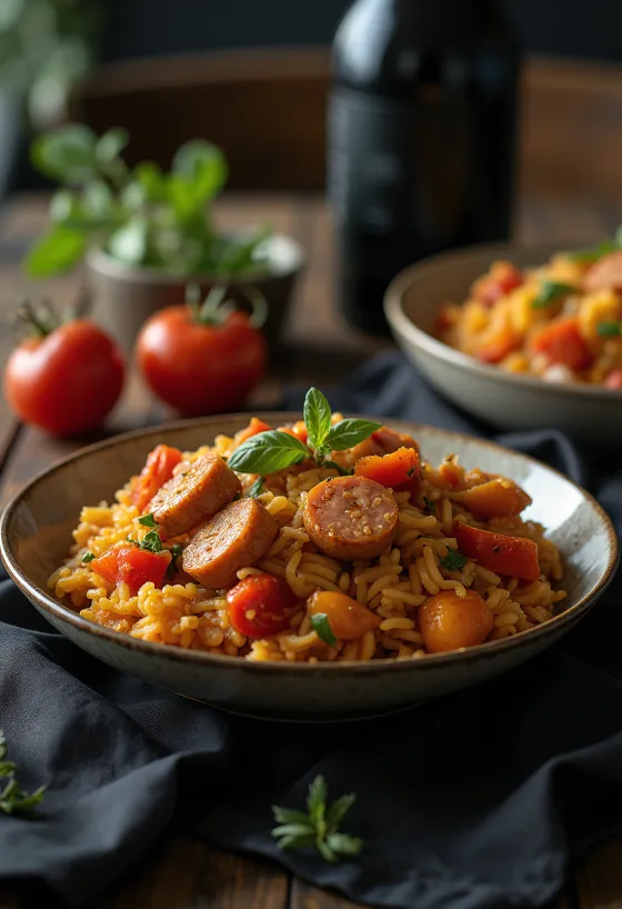 สตูว์พริกหยวกใส่ข้าวเสิร์ฟพร้อมพาร์สลีย์สด