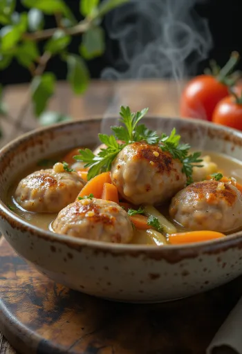 มีทบอลสเปน (Albóndigas) พร้อมเสิร์ฟ