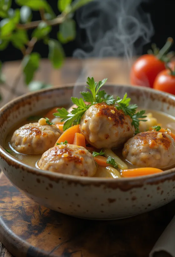 มีทบอลสเปน (Albóndigas) พร้อมเสิร์ฟ