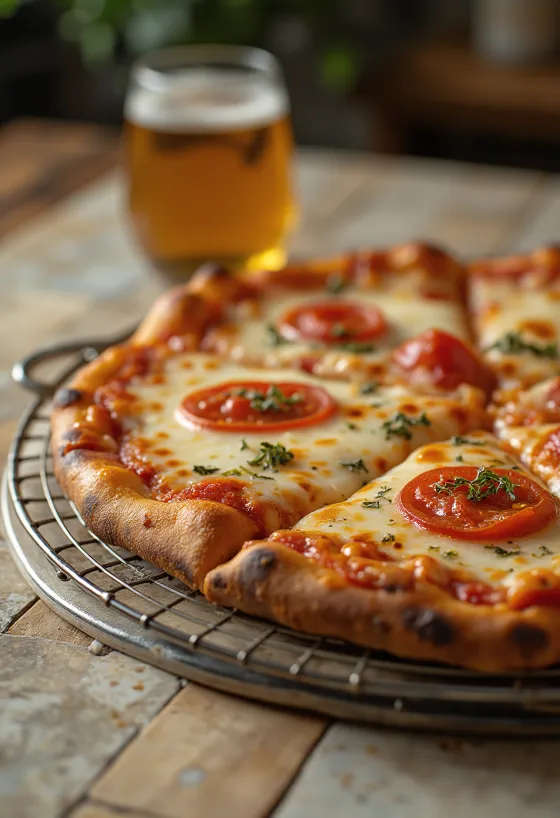 New York Style Pizza แป้งบางชิ้นยักษ์