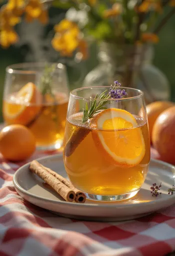 ไซเดอร์โรสแมรี่ในแก้วมัค