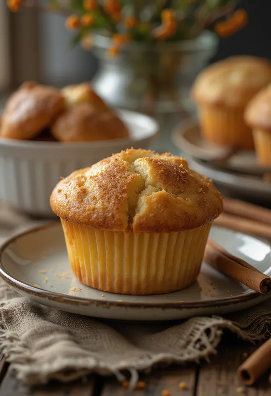 คัพเค้กอบเชยอบสดใหม่