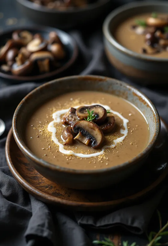 ซุปครีมเห็ดเนื้อเนียนพร้อมเสิร์ฟ