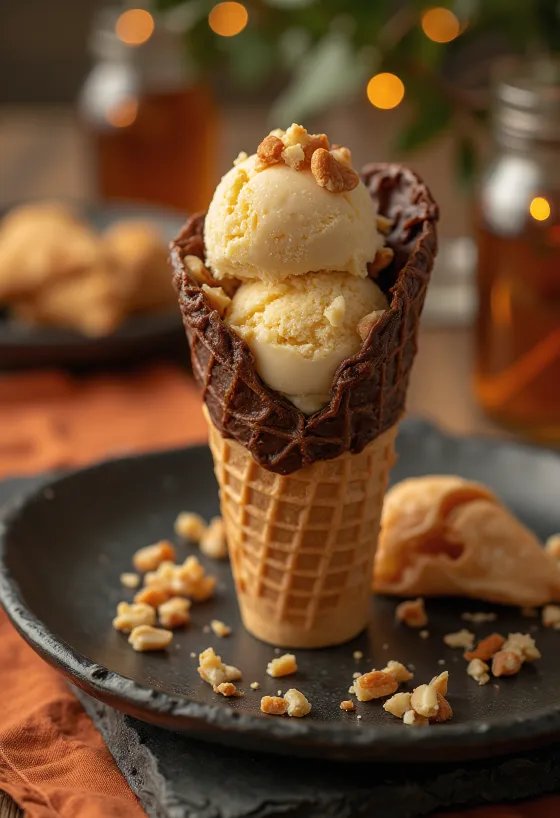 ไอศกรีมโคน Drumstick Butterscotch