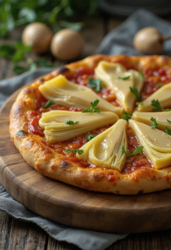 พิซซ่าอาร์ติโชค (Pizza ai Carciofini) เสิร์ฟร้อนๆ