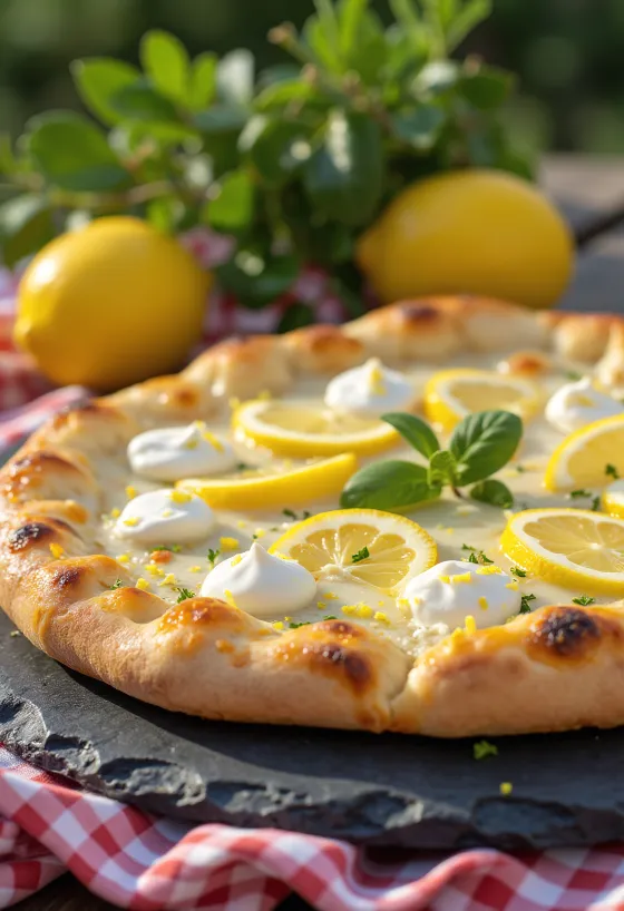 พิซซ่าเลมอน (Pizza al Limone) พร้อมเสิร์ฟ