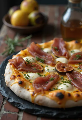 Pizza ai Fichi e Prosciutto พร้อมลูกมะเดื่อและแฮม