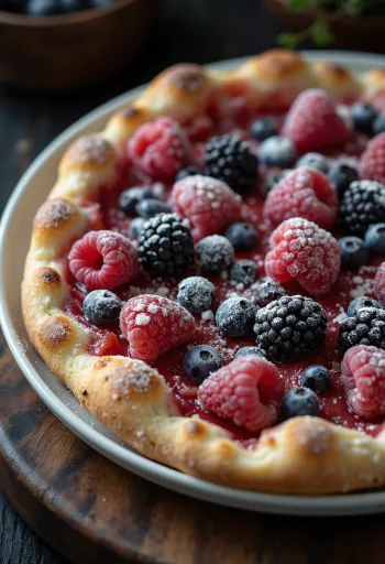 Pizza ai Frutti di Bosco พร้อมผลไม้ป่าสด