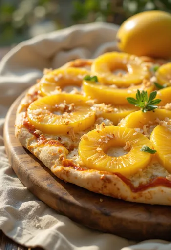 Pizza ai Frutti Tropicali พร้อมผลไม้เมืองร้อนและริคอตต้า